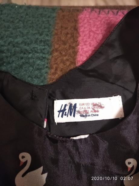 Spoločenské labutie saty, h&m,110