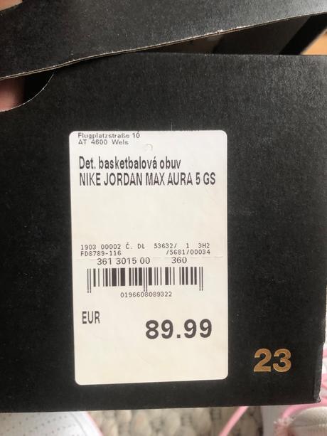 Tenisky nike jordan max aura, nike,36