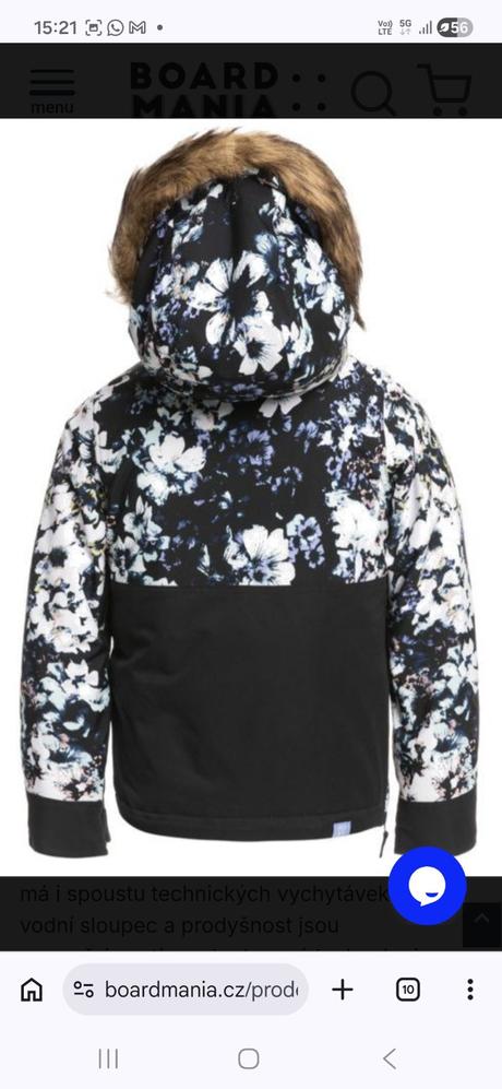 Roxy yziarska-snowboardova bunda+nohavice+čiapka, roxy,164