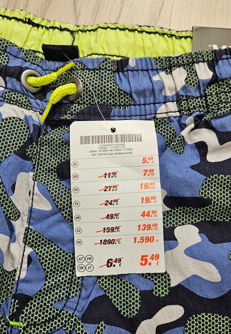 Krátke nohavice 2 ks spolu, 158