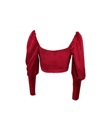 Zamatovy crop top, m