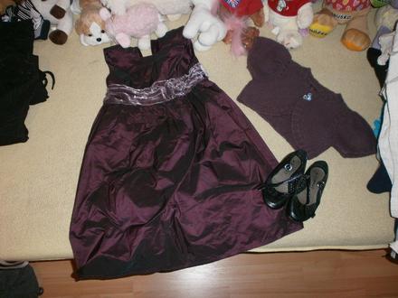 Fialové šiatky + bolerko, next,110