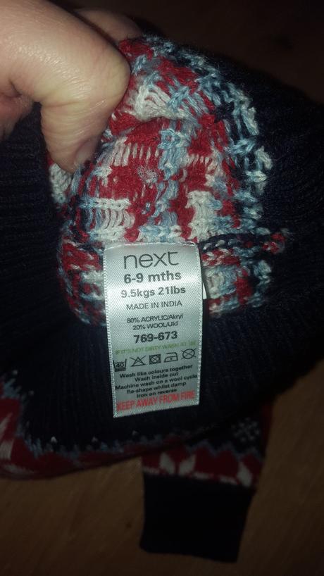 Nórsky svetrík next 6-9 mes., next,74