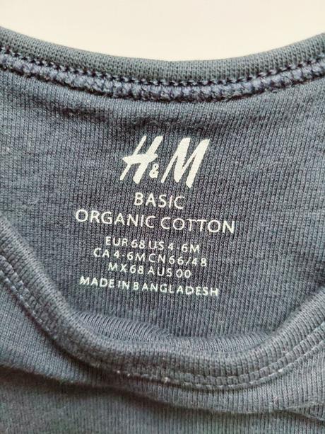 Body z organickej bavlny, h&m,68