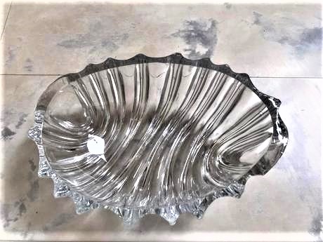 Masívna sklenená misa bohemia,