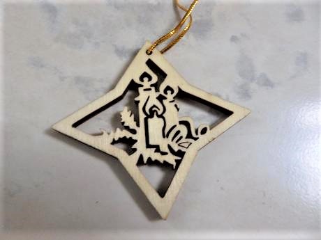 Drevené vianočné dekorácie - 4 ks, 