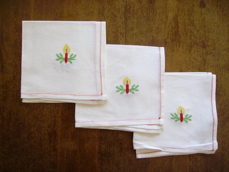 Vyšívané prestieranie na vianoce sada 3 kusov, 