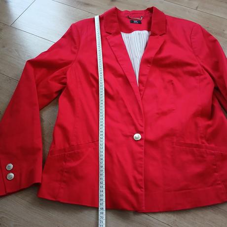 Červené bavlnené podšité sako, f&f,48