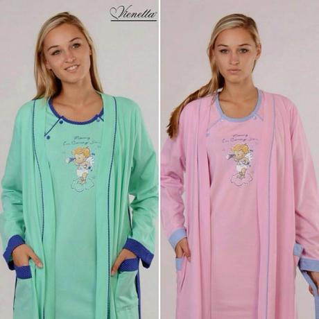 Materská nočná košieľka so županom, vienetta secret,l / m / s / xl / xxl