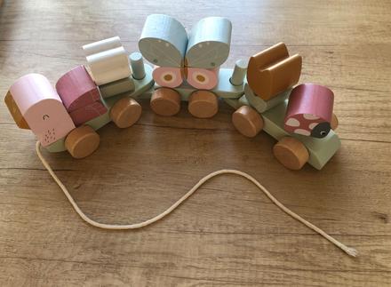 Drevený vláčik kvety a motýle little dutch, 