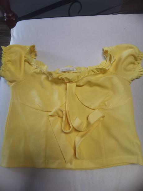 Crop top žltý, terranova,s