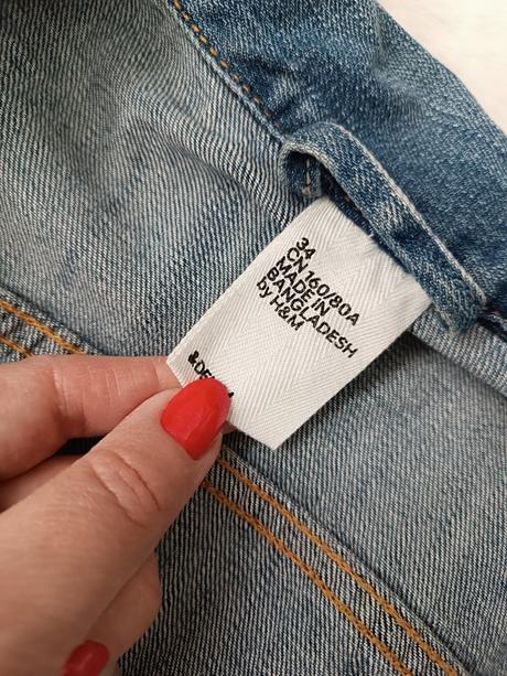 Rifľová bunda., h&m,xs