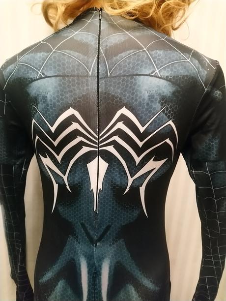 Kostým spider woman čierny, overal, xs, s, m, 