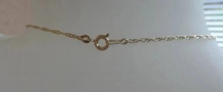 Pozlátená retiazka, dĺžka 44,5 cm, 