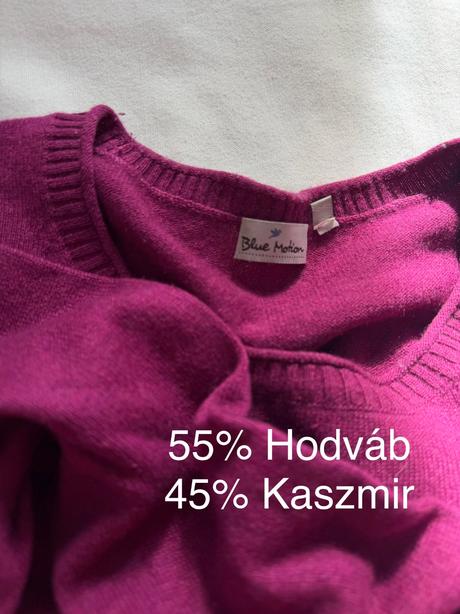 Elegantný modrý sveter motion  kašmír hodváb, s