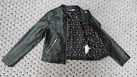 Čierna koženkové bunda, pepperts,128