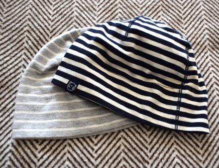 2 bavlnené čiapky, h&m,62