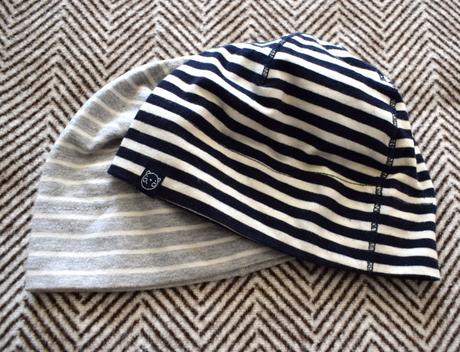 2 bavlnené čiapky, h&m,62