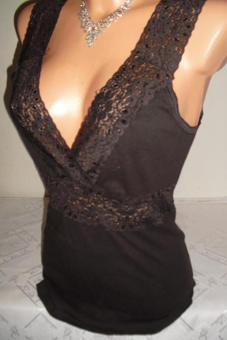 Cokoladkovy sexy topik s krajkami, s