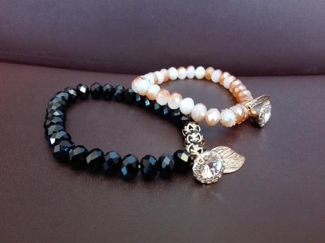 Elastické náramky s kryštálovým očkom,