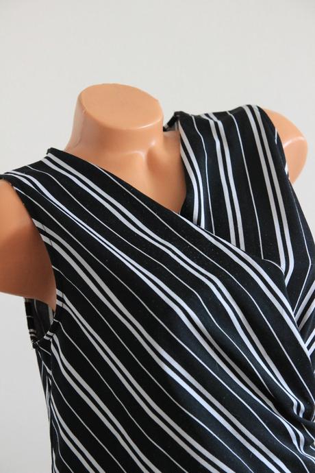 Čierno biela body blúzka, s/m, s