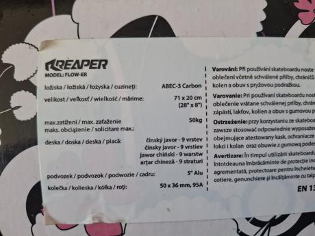 Skateboard reaper flower, reaper