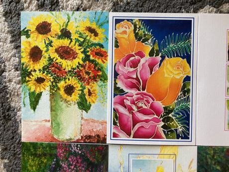 Pohľadnice kvety 2ks,