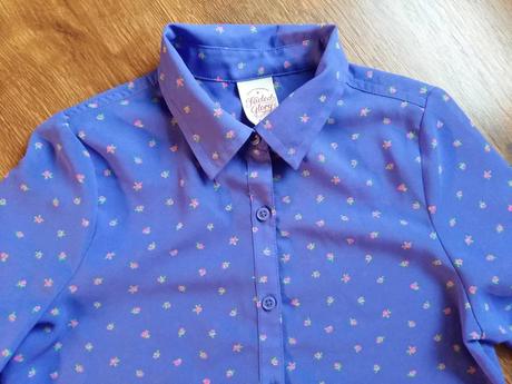 Slivkovomodrá košeľa, blúzka 7-8rokov, 128