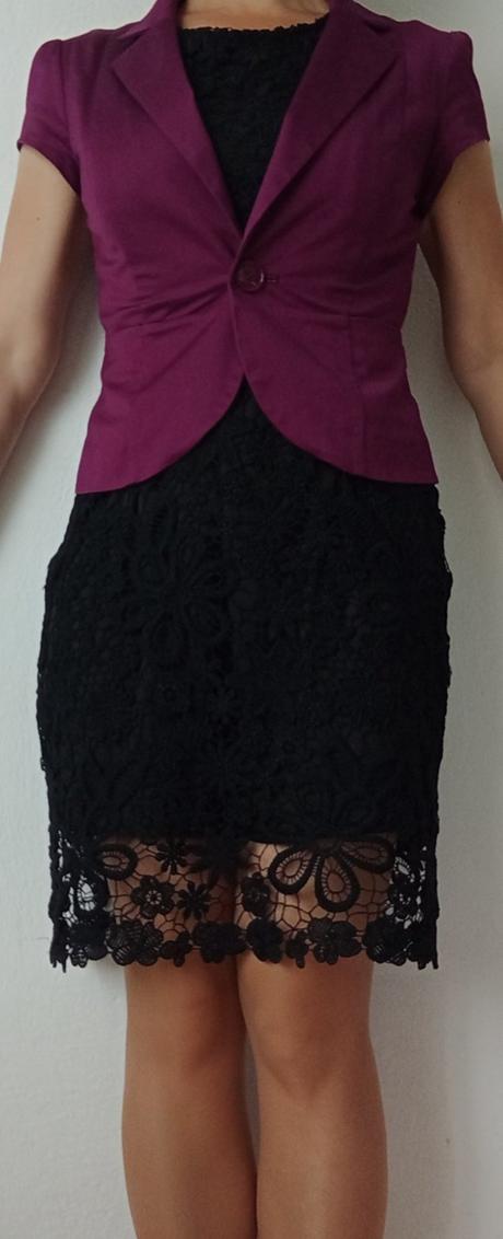 Krásne purpurové sačko s (už s poštovným), h&m,36