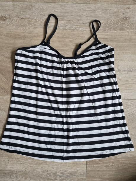 Čierno-biele pruhované tielko, m