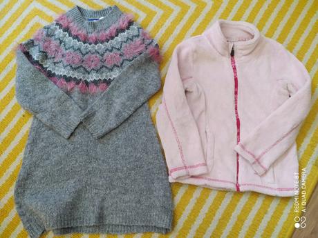 Teplá mikina a šaty, lupilu,98