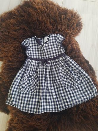 Detské kockované šaty 2-3roky, debenhams,98