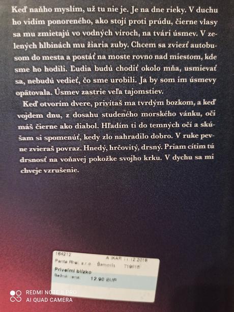 Kniha priveľmi blízko, 