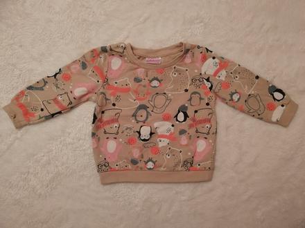 80 pepco zimná mikina "tučniaky a medvede", pepco,80