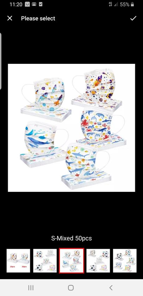 Rúška 50kusov cena 18 eur, 