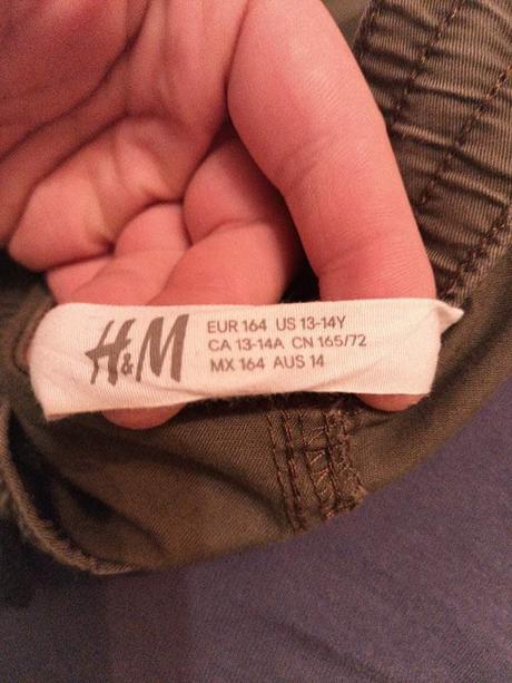 Nohavice, h&m,164