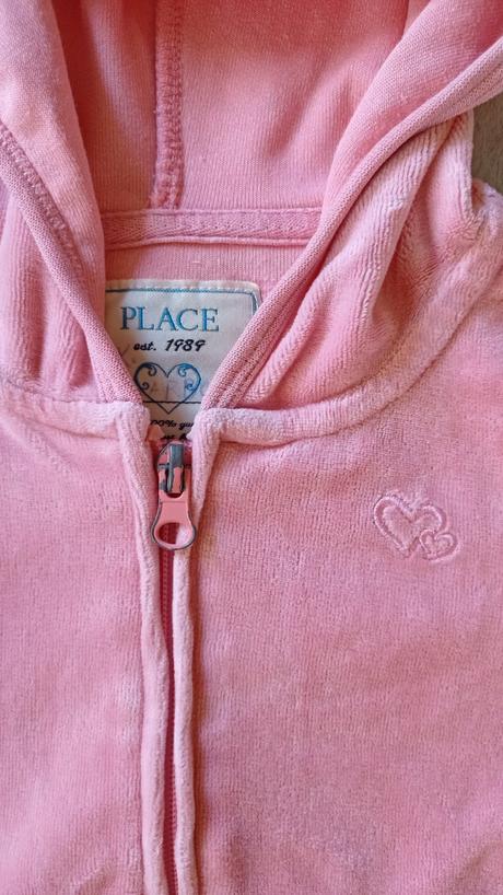 Ružová velurova mikina, children's place,98