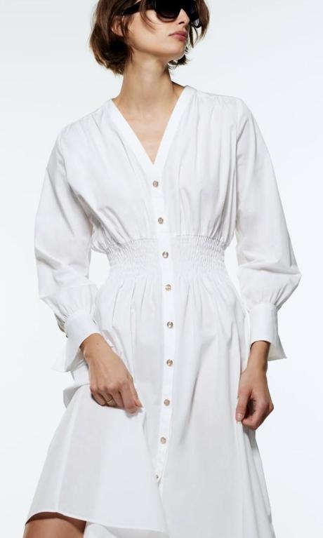 Košelové midi šaty, zara,s