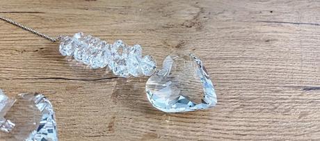 Srdce závesené - sklo, 