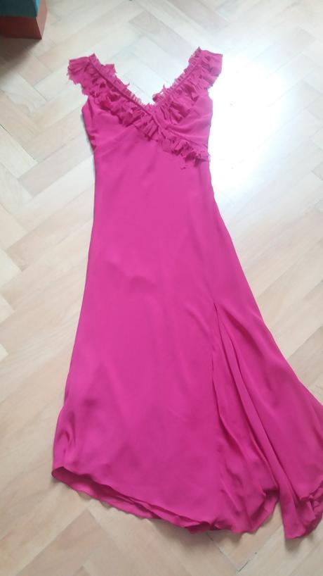 Cyklamenove saty mango, mango,xs