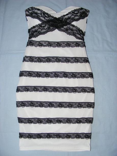 Bielo-čierne púzdrové šaty zn. tally weijl, tally weijl,xs