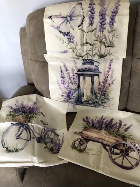 4 ks vankúš levanduľa,