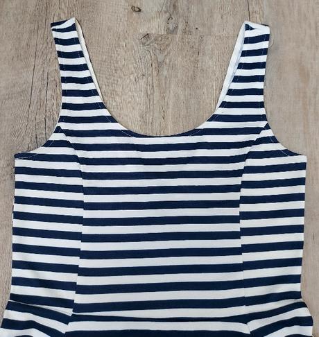 Pásikavé modrobiele saty, h&m,m