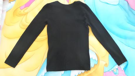 Čierny svetrík s v-výstrihom, h&m,xs