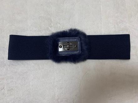 Elastický hrubý tmavomodrý opasok, 