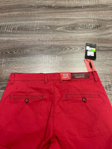 London hill nove panske nohavice 31/32 bordove, m