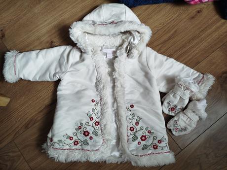 Kabátik s rukavicami, h&m,80