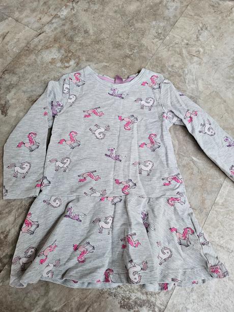 Sivé šaty s koníkmi 104, dopodopo,104