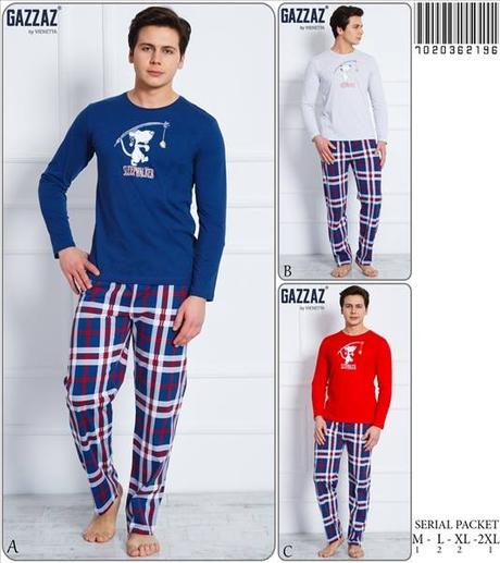 Pánske kvalitné bavlnené pyžamo, l - xxxl