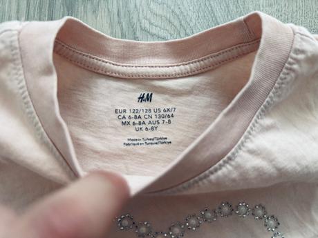 Tričko s mašličkou h&m 122/118, h&m,122